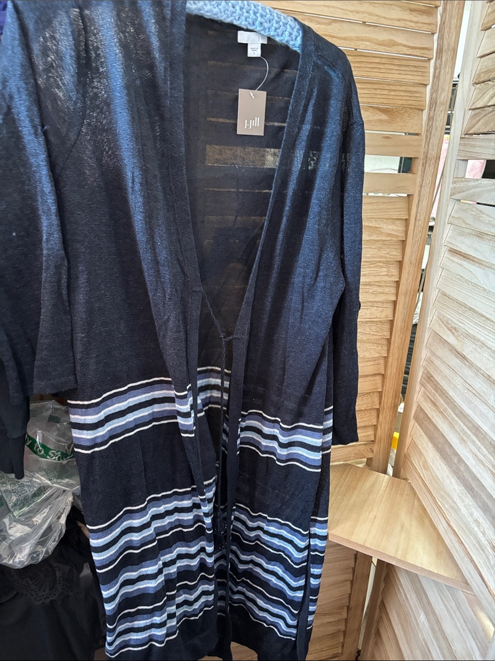 J Jill Tie Front Cardigan Large NWT